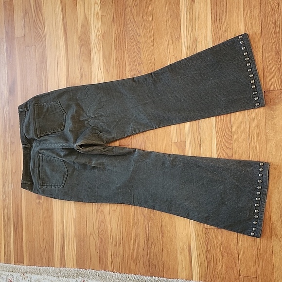 Cami international corduroy bootcut jeans khaki green women's 12 - Picture 7 of 9